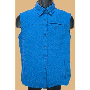 Nike ATG Blue Sleeveless Button-Down Shirt Large